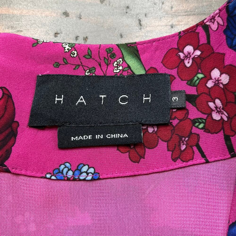 Hatch The Grace Dress Pink Queen Floral V-Neck Maternity Mini 3 L Designer Boho - Picture 11 of 16